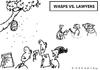 Cartoon: lawyers and stuff (small) by ouzounian tagged lawyers,wasps,media,circus,litigation