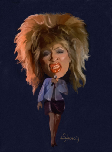 Cartoon: Tina Turner (medium) by cristianst tagged caricature