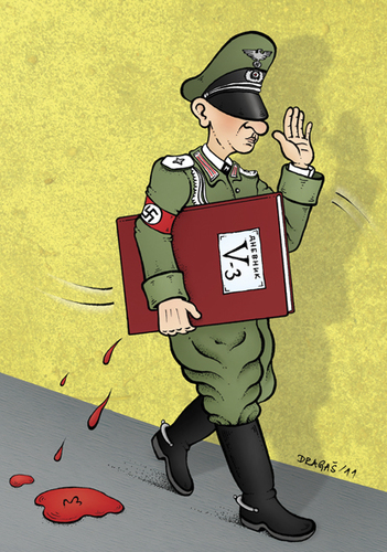 Cartoon: V3 (medium) by dragas tagged dragas,kragujevac,serbia,yugoslavia,germany