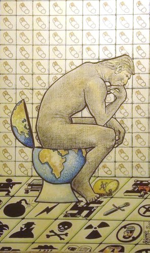 Cartoon: Rodin B (medium) by okoksal tagged rodin,im,wc