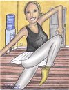Cartoon: accomplished ballerina (small) by odinelpierrejunior tagged arts,designs,portrait,images,drawing,paint