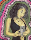 Cartoon: karrysma selfie (small) by odinelpierrejunior tagged art,fashion,painting,drawing,graphic,design,illustration,artbasel,clothes,model,contemporary,portrait
