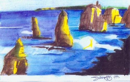 Cartoon: Shore (medium) by James tagged island,illustration,painting,art