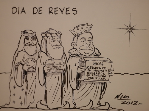 Cartoon: Dia de Reyes (medium) by Nico Avalos tagged politica,politicos,tamaulipas,mexico