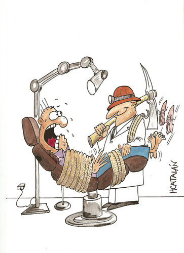 Cartoon: DENTISTA (medium) by HCATALAN tagged dentista,diente,medico,paciente,cordoba,hcatalan,catalan,argentia