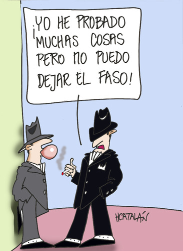 Cartoon: FASO (medium) by HCATALAN tagged cigarrillo,tango,catalan