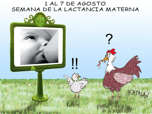 Cartoon: LECHE MATERNA (medium) by HCATALAN tagged leche,teta,madre,bebe