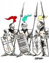 Cartoon: CODIGO DE BARRAS (small) by HCATALAN tagged caballeros,escudo,codigo,barras