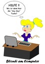 Cartoon: die fehlende Tast (small) by RiwiToons tagged büro,computer,user,dau,sekretärin,bürohilfe,bürokraft,pc,computerprogram,schreibtisch,tastatur,maus