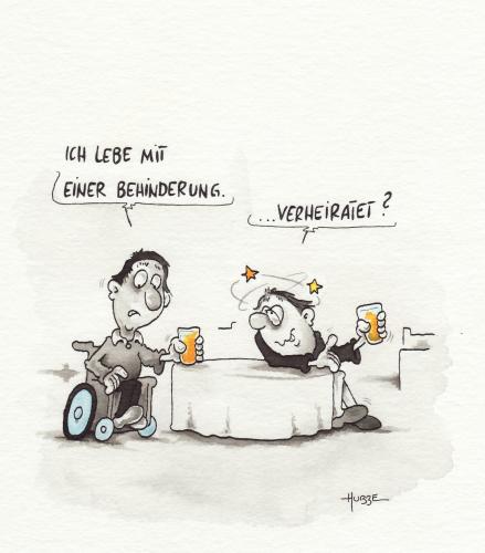 Cartoon: ... (medium) by ms rainer tagged behinderung,rolli,verheitratet
