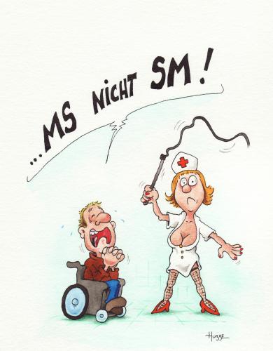 Cartoon: ...nicht sm (medium) by ms rainer tagged rolli,krankenhaus,