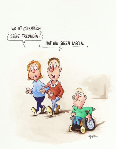 Cartoon: sitzen lassen (medium) by ms rainer tagged rolli,freundin,paar,liebe