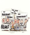 Cartoon: barrierefreiheit (small) by ms rainer tagged rollstuhl,demo,freiheit,behinderung