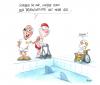 Cartoon: delfintherapie (small) by ms rainer tagged therapie behinderung swimmingpool delfin hai