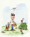 Cartoon: ostern (small) by ms rainer tagged ostern,blind,blindenhund,ostereier