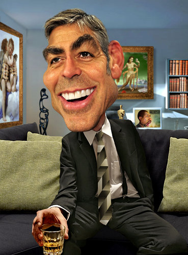 Cartoon: George Clooney (medium) by RodneyPike tagged george,clooney,caricature,illustration,rwpike,rodney,pike