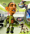 Cartoon: ObamaBot 1.0 (small) by RodneyPike tagged barack,obama,caricature,illustration,rwpike,rodney,pike