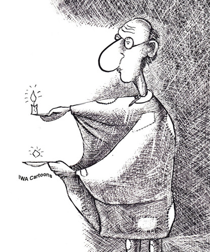 Cartoon: light and arm (medium) by iwacartoons tagged arm