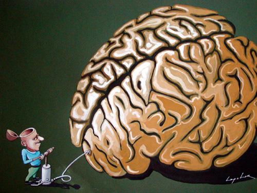 Cartoon: Brain pumping (medium) by luka tagged brain
