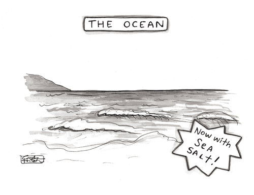 Cartoon: The New and Improved Ocean (medium) by a zillion dollars comics tagged nature,marketing,food,culture,society,nutrition