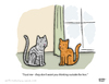 Cartoon: A Little Advice (small) by a zillion dollars comics tagged pets,cats,animals,philosophy