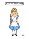 Cartoon: Alice in Wonder (small) by a zillion dollars comics tagged fairy tale story fiction sex