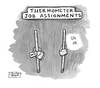 Cartoon: Thermometer Job Assignments (small) by a zillion dollars comics tagged thermometers,health,illness,work,employment