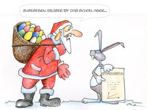 Cartoon: Schöne Bescherung (medium) by KryCha tagged gift,giving,nikolaus,christkind,santa,klaus,christmas
