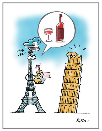 Cartoon: wine (medium) by Riko cartoons tagged riko,italy,france,cartoon,wine