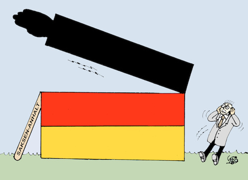 Cartoon: They are back... (medium) by Vejo tagged saksen,anhalt,election,extreem,right