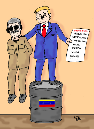 Cartoon: TRUMP... (medium) by Vejo tagged trump,usa,madouro,venezuela,international,law