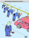 Cartoon: AUDI... (small) by Vejo tagged audi,car,factory,reorganisation,jobs,dismisal,autoindustry,economy