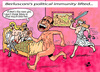Cartoon: POLITICAL IMMUNITY... (small) by Vejo tagged berlusconi sex corruption immunity