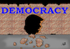 Cartoon: TRUMP and DEMOCRACY (small) by Vejo tagged trump,usa,elections,false,accusations,lies,dangerous