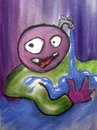 Cartoon: Character design earth (small) by pax tagged nature,peace,water,weeds,war