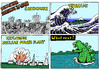 Cartoon: DISASTER STRIKES JAPAN (small) by Alan tagged disaster,japan,tsunami,wave,welle,kanagawa,godzilla,earthquake,fukushima,explosion,nuclear,power,katastrophe