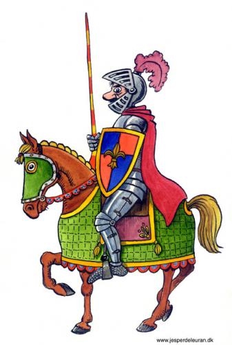 Cartoon: Knight (medium) by deleuran tagged knights,horses,history,fairytales,middleages,