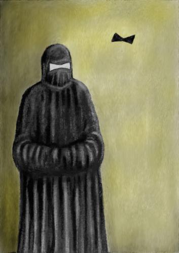 Cartoon: veil (medium) by faruksoyarat tagged veiled