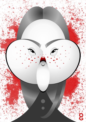 Cartoon: Devon Aoki (medium) by spot_on_george tagged devon,aoki,sin,city,caricature