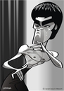 Cartoon: Bruce Lee (small) by spot_on_george tagged bruce,lee,caricature,kung,fu