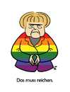 Cartoon: Das muss reichen (small) by elke lichtmann tagged merkel,cdu,rainbow,flag,homosexual,gay,lesbian,transgender,marriage