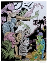 Cartoon: Monsters and Kids (small) by McDermott tagged monsters,kids,horror,frankenstein,mummy,hunchback