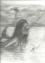 Cartoon: mermaid and death (small) by ressamgitarist tagged drawing