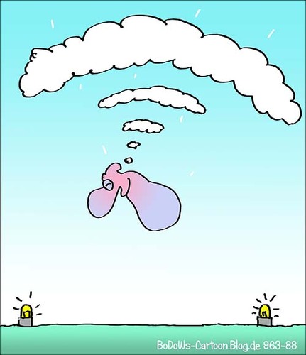 Cartoon: Der Fallschirmspringer (medium) by BoDoW tagged landung,punktlandung,vertrauen,fallschirm,positiv,fallschirmspringer,positives,denken