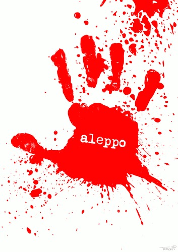 Cartoon: Aleppo (medium) by to1mson tagged aleppo,syrien,syria,krankenhaus,szpital,hospital,death,dead,killed