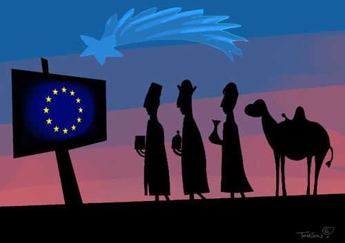 Cartoon: Flüchtlinge (medium) by to1mson tagged flüchtling,refugees,uchodzca,ue,eu,europa,europe