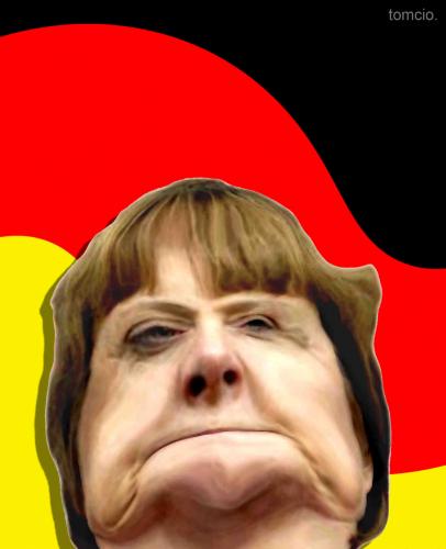 Cartoon: Merkel - german prime minister (medium) by to1mson tagged merkel,germany,deutschland,niemcy,prime,minister