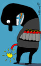Cartoon: Terrorist Überraschung (small) by to1mson tagged terror,terrorist,surprise,ueberraschung,terrorysta,terrorysty,niespodzianka