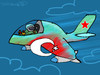 Cartoon: Turkey contra Russia (small) by to1mson tagged turkey,russia,su,24,war,conflict,syrien,border,grenze,flugzeug