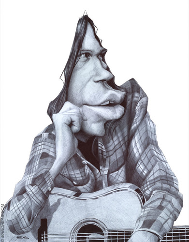 Cartoon: Neil Young (medium) by manohead tagged manohead,caricatura,neil,young